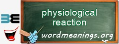 WordMeaning blackboard for physiological reaction